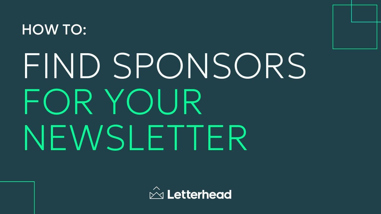 find sponsors for your newsletter banner